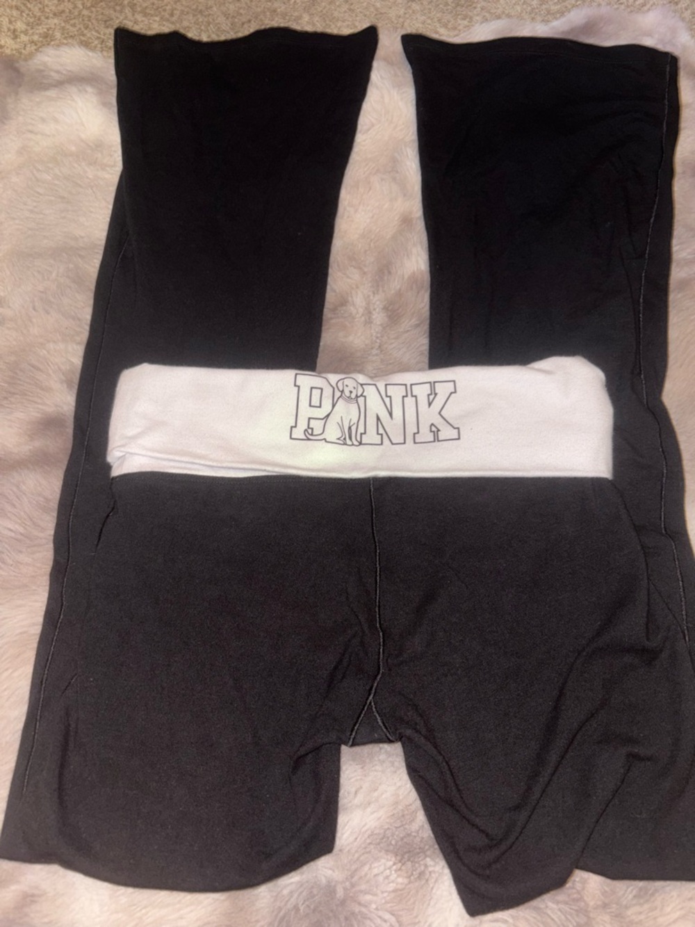 Victoria's Secret PINK Black and White Logo Leggings